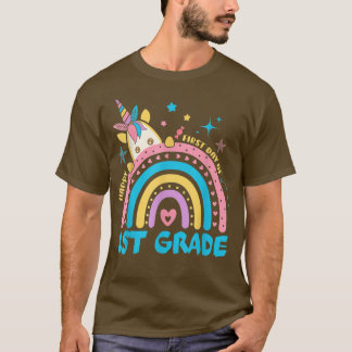Fijne eerste dag van de eerste graads Unicorn rege T-shirt