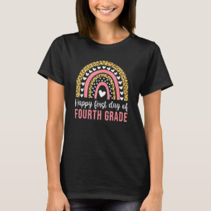 Fijne eerste dag van de Hallo vierde klas Boho T-shirt
