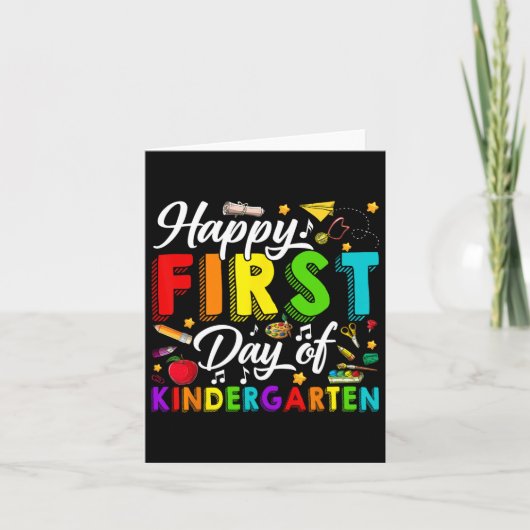 Fijne eerste dag van de kindertuin terug naar de s kaart (Voorkant)