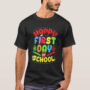 Fijne eerste dag van de leerkracht terug naar scho t-shirt
