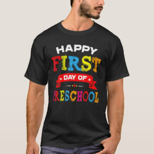 Fijne eerste dag van de leerkrachten in de kleuter t-shirt
