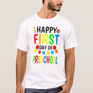 Fijne eerste dag van de Preschool Ontwerppreschool T-shirt