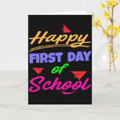Fijne Eerste Dag van de School Kaart (Gele Bloem)