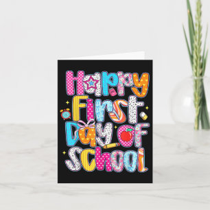 Fijne eerste dag van de school terug naar school l kaart