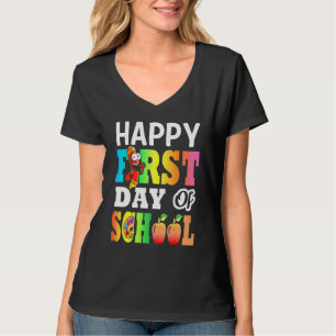 Fijne eerste dag van de schoolgaande Mannen Vrouwe T-shirt