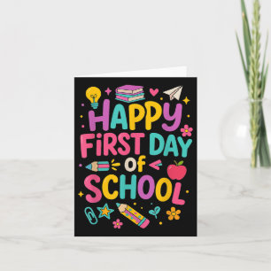 Fijne eerste dag van de schoolleraar-student terug kaart