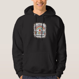 Fijne eerste dag van de schoolluipaard Rainbow Lun Hoodie