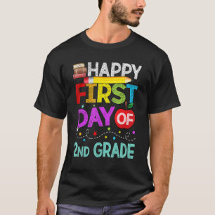 Fijne eerste dag van de tweede klas terug naar het t-shirt