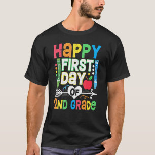 Fijne eerste dag van de tweede klas terug naar sch t-shirt