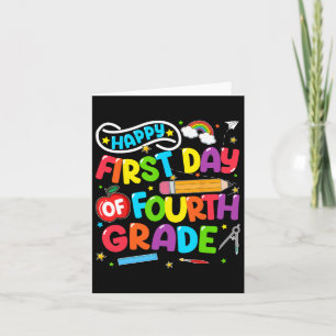 Fijne eerste dag van de vierde graad terug naar de kaart