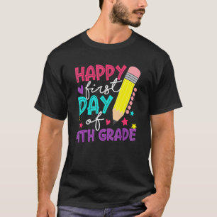 Fijne eerste dag van groep 6 potlood terug naar sc t-shirt