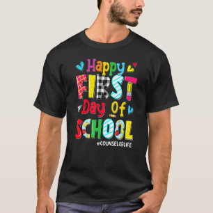 Fijne eerste dag van het leven van schooladviseurs t-shirt