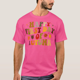 Fijne eerste herfst, verkuilde Herfst herfst T-shirt