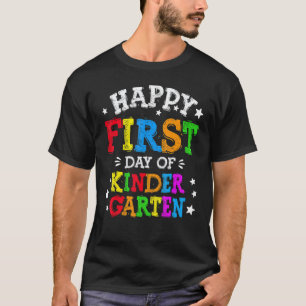 Fijne eerste kleuterklassedag Hallo kleuterschool T-shirt