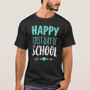 Fijne eerste schooldag Docent Student Pijl C T-shirt