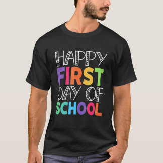 Fijne Eerste Schooldag Mannen Vrouwen Leraren Stud T-shirt