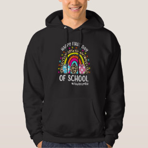 Fijne eerste schooldag Regenboog Appel Headstart  Hoodie