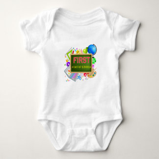 Fijne eerste schooldag Terug naar school baby Romper