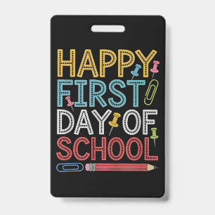 Fijne eerste schooldag Terug naar school  Badge