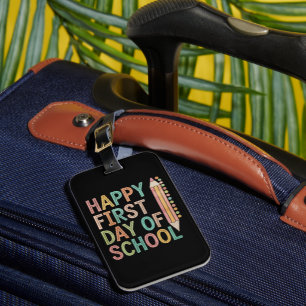Fijne eerste schooldag Terug naar school Bagagelabel
