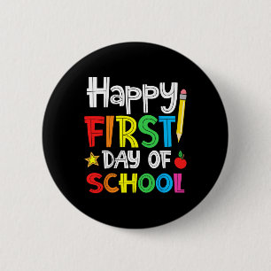 Fijne eerste schooldag Welkom Byck op school  Ronde Button 5,7 Cm