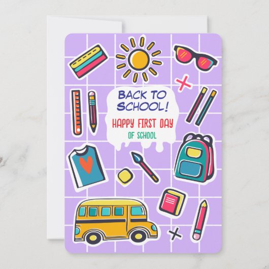 Fijne eerste schooldag WELKOM Kaart (Achterkant)