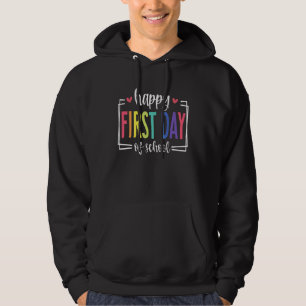 Fijne eerste schooldag Welkom terug op school Hoodie