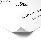 Fijne eeuwig feestelijk welkom bruiloft welkom poster (Hoek)