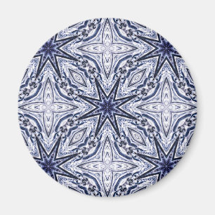Fijne elegantie blauwe en witte magneet