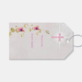 Fijne elegantie bloemendoop cadeau Labels Cadeaulabel (Voorkant (Horizontaal))