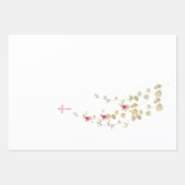 Fijne elegantie bloemendoop inpakpapier vel (Voorkant 2)