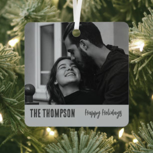 Fijne en helderelegante foto-stijlvolle tekst metalen ornament