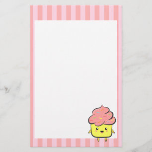 Fijne en Kawaii cupcake met kleurrijke sproinkles Briefpapier