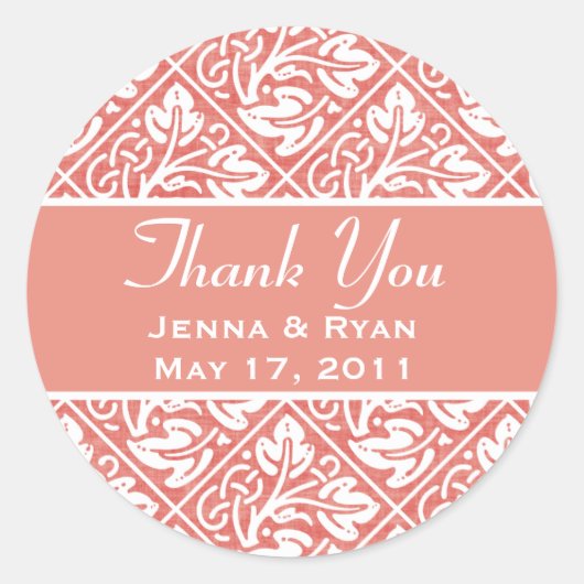 Fijne en  ronde bruiloft, bedankt labels (Voorkant)