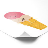 Fijne en Sad Ice Cream Cone Foto Afdruk (Hoek)