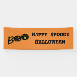 Fijne enge Halloween BOO Pompoenen Aanpassen Spandoek