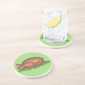 Fijne feestdag gelukkig dekens Vleesdiner Zandsteen Onderzetter (Zijkant)