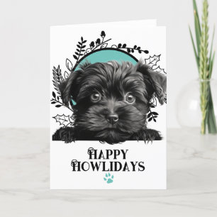 Fijne Feestdagen Affenpinscher Hond Kerstmis Kaart