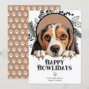 Fijne feestdagen Beagle Dog Christmas Feestdagenkaart