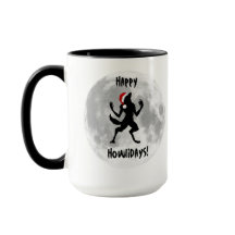 Fijne feestdagen Funny Werewolf Coffee Mok