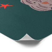 Fijne feestdagen Kerstvakantie Hond Poster (Hoek)