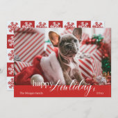 Fijne feestdagen Kunst Vakantie Kaart (Voorkant / Achterkant)