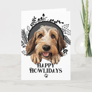 Fijne feestdagen Petit Basset Griffon Vendeen Dog Kaart