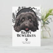 Fijne feestdagen Puli Dog Christmas Feestdagenkaart (Staand voorkant)