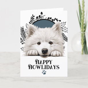 Fijne feestdagen Samoyed Dog Christmas Kaart