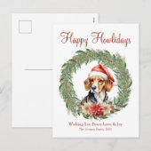 Fijne feestdagen Schattigee Beagle Dog (Voorkant / Achterkant)