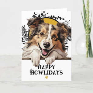 Fijne feestdagen Shetland Sheepdog Kerstmis Kaart