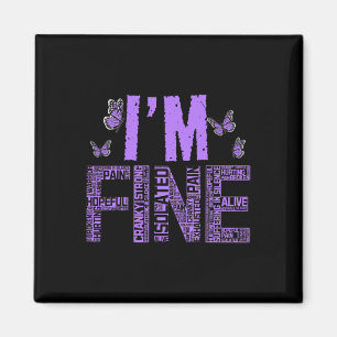 Fijne fibromyalgie Warrior Fibro Awareness Paarse Magneet