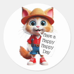 Fijne Fijne Dag Ronde Sticker