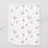 Fijne Floral en katoenkerst Kaart (Achterkant)